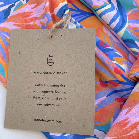 Stone Fox Mini Dress Women’s Size Small Swim Bambi Baby Tee Dress Tropical Lily - Picture 7 of 9